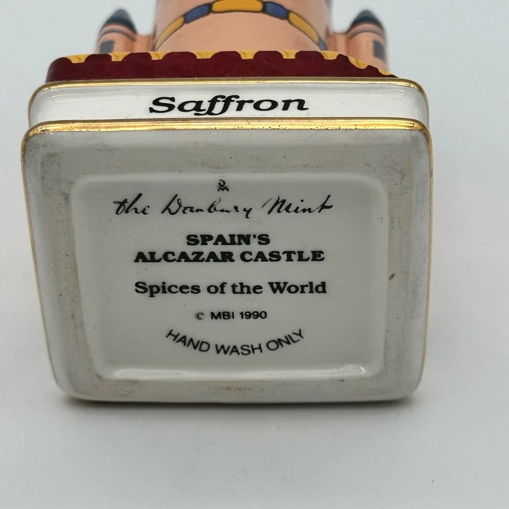 The Danbury Mint Spices of the World Spice Jar Spain's Alcazar Castle Saffron